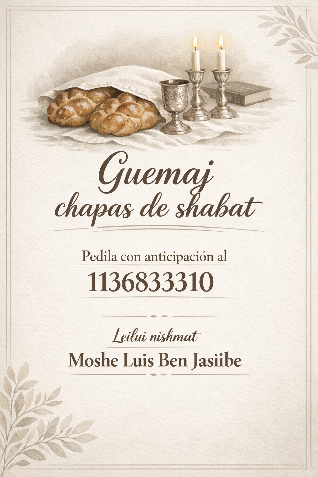 Imagen de Chapas de shabat